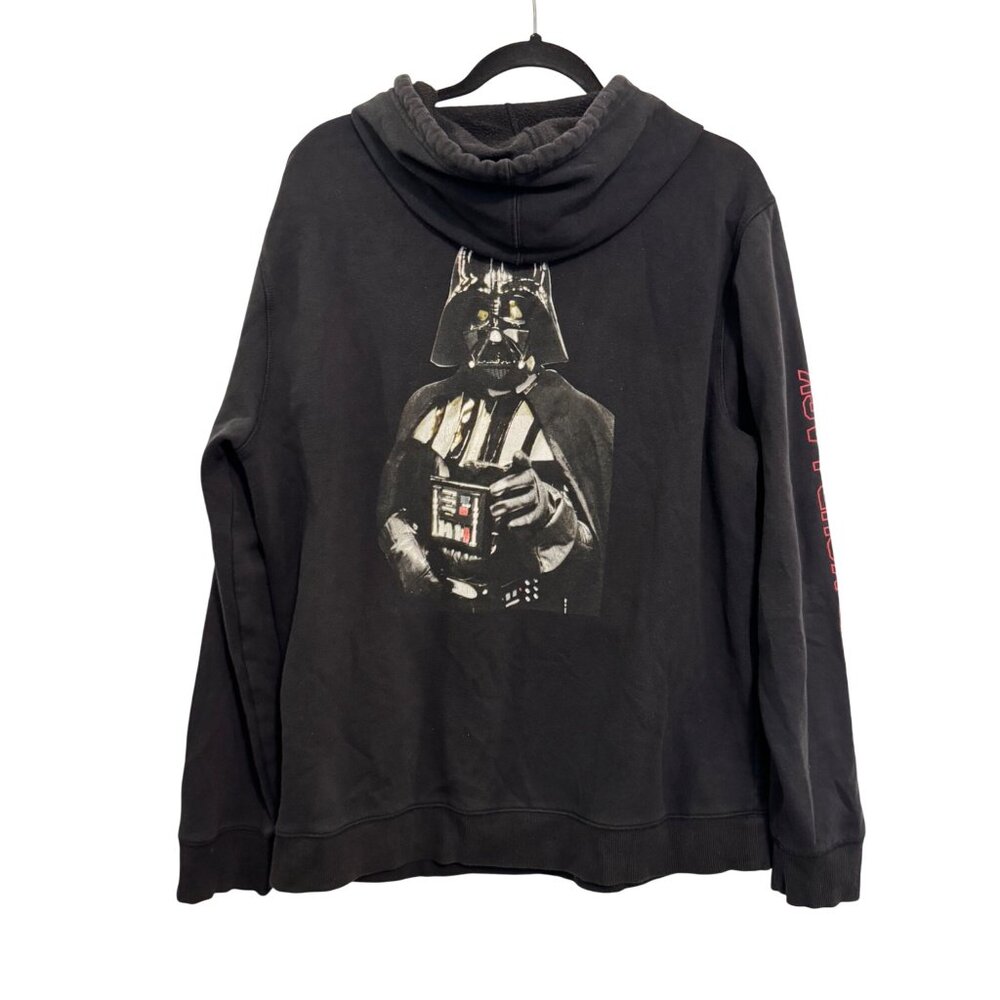 Levis Graphic Hoodie Mens L Black Darth Vader Star Wars Red Text Logo